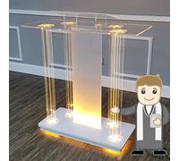 ZGHQHCDRH Leggio, Podio for pulpito da Chiesa for Insegnante relatore, podio for leggio scrivania Classico Pavimento, in Acrilico for Matrimoni in Aula e in Ufficio