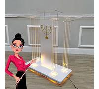 ZGHQHCDRH Leggio, Pulpiti for Chiese, Podio da Tavolo, Portatile, Leggii E Podi con Ruote, for Aula Chiesa