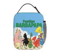 ZGHQHCDRH Les Barbapapa Family Borse Isolate per Il Pranzo Portatile Musica Festa Contenitore Pasto Borsa Termica Tote Lunch Box Borse da Viaggio Cibo