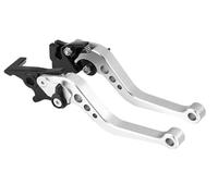 ZGHQHCDRH Leve freni per moto Adatto per la modifica della motocicletta, 1 paio di maniglie freno per moto in lega CNC(Silvery)