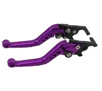 ZGHQHCDRH Leve freni per moto Adatto per la modifica della motocicletta, 1 paio di maniglie freno per moto in lega CNC(Purple)