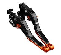 ZGHQHCDRH Leve freni per moto Leva freno frizione regolabile pieghevole in alluminio per motociclette(Black orange)