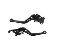 ZGHQHCDRH Leve freni per moto Maniglia del freno della motocicletta Modifica della motocicletta Maniglia della leva del freno a tamburo della frizione CNC Set manubrio regolabile(Black)