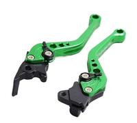 ZGHQHCDRH Leve freni per moto Maniglia del freno della motocicletta Modifica della motocicletta Maniglia della leva del freno a tamburo della frizione CNC Manubrio regolabile(Green)