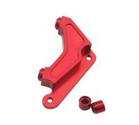 ZGHQHCDRH Leve freni per moto Pinze per motociclette, distanza fori 82 mm, staffe, adattatori pompa pinze a quattro pistoncini per disco da 220 mm(C Red 220mm)