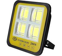 ZGHQHCDRH Luci solari, Faretti for Esterni a LED for la casa for Luce di Sicurezza Proiettore Super Luminoso da Pieno Watt, Luce Lavoro Ricaricabile(200W)