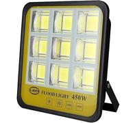 ZGHQHCDRH Luci solari, Faretti for Esterni a LED for la casa for Luce di Sicurezza Proiettore Super Luminoso da Pieno Watt, Luce Lavoro Ricaricabile(450w)
