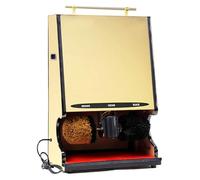 ZGHQHCDRH Lucidatrice per scarpe, Kit lucidatrice multispazzola adatta for centro vendite ingresso hotel, macchina lustrascarpe elettrica(Gold)