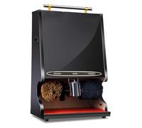 ZGHQHCDRH Lucidatrice per scarpe, Kit lucidatrice multispazzola adatta for centro vendite ingresso hotel, macchina lustrascarpe elettrica(Black)