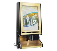 ZGHQHCDRH Lucidatrice per scarpe, Sensore completamente automatico con poster pubblicitario sostituibile Spazzola for scarpe elettrica pubblica, macchina for lucidare(Golden)