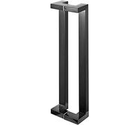 ZGHQHCDRH Maniglia per porta, Maniglie for porta push push for doccia da bagno in acciaio inossidabile resistente su due lati in vetro dorato, fienile scorrevole con raccordi(Black,Length60CM)