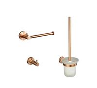 ZGHQHCDRH Maniglie Elegante Set da Bagno in Acciaio Inox Spazzolato, portasciugamani da Parete, portasapone, Gancio per Accappatoio e lavastoviglie Maniglione da Bagno(3 Piece Set B)