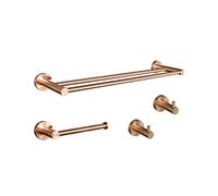 ZGHQHCDRH Maniglie Set da Parete per Bagno - Porta Carta igienica, portasciugamani, Dispenser di Sapone, Gancio per Accappatoio Maniglione da Bagno(4 Piece Set B)