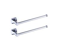 ZGHQHCDRH Maniglie Set di Accessori da Bagno cromati, portasciugamani a Parete, portarotolo di Carta igienica, Gancio per Accappatoio, Set di Accessori Maniglione da Bagno(2 PCS Towel Hanger)