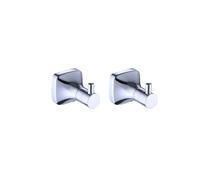 ZGHQHCDRH Maniglie Set di Accessori da Bagno cromati, portasciugamani a Parete, portarotolo di Carta igienica, Gancio per Accappatoio, Set di Accessori Maniglione da Bagno(2 PCS Robe Hook)