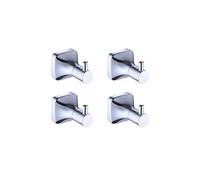 ZGHQHCDRH Maniglie Set di Accessori da Bagno cromati, portasciugamani a Parete, portarotolo di Carta igienica, Gancio per Accappatoio, Set di Accessori Maniglione da Bagno(4 PCS Robe Hook)
