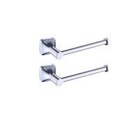 ZGHQHCDRH Maniglie Set di Accessori da Bagno cromati, portasciugamani a Parete, portarotolo di Carta igienica, Gancio per Accappatoio, Set di Accessori Maniglione da Bagno(2 PCS Paper Holder)