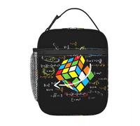 ZGHQHCDRH Matematica Rubik Rubix Rubik Cubo Giocatore Amanti della Matematica Pranzo Isolato Sacchetto da Pranzo Donna Portatile Termico Cooler Pranzo Box Ufficio Picnic Viaggio