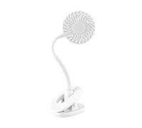 ZGHQHCDRH mini ventaglio manuale, Ventilatore elettrico for aromaterapia con clip regolabile con braccio flessibile ricaricabile USB, piccolo ventilatore elettrico for viaggi all'aperto(White)