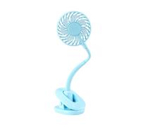ZGHQHCDRH mini ventaglio manuale, Ventilatore elettrico for aromaterapia con clip regolabile con braccio flessibile ricaricabile USB, piccolo ventilatore elettrico for viaggi all'aperto(Blue)