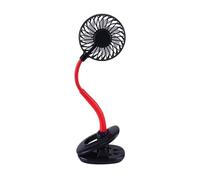 ZGHQHCDRH mini ventaglio manuale, Ventilatore elettrico for aromaterapia con clip regolabile con braccio flessibile ricaricabile USB, piccolo ventilatore elettrico for viaggi all'aperto(Black)