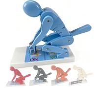 ZGHQHCDRH Modello di Forza Vertebrale per Sollevamento Pesi, Strumento Didattico, Modello di Postura Corretta, Correttore Posturale, Trainer Lombare Interattivo Meccanico(Blue)