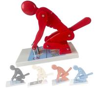 ZGHQHCDRH Modello di Forza Vertebrale per Sollevamento Pesi, Strumento Didattico, Modello di Postura Corretta, Correttore Posturale, Trainer Lombare Interattivo Meccanico(Red)