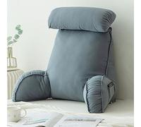ZGHQHCDRH Molto grande | Poggialetto con supporto for il collo e il memory foam triturato | Cuscino for lo schienale for sedersi a letto, leggere, giocare, guardare la TV(Blue Gray)