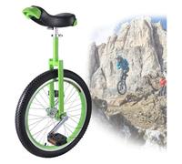 ZGHQHCDRH Monociclo, Pneumatici Antiscivolo for Esterni Regolabili da 18 Pollici, con Robusto Supporto for riporre Gli Oggetti(Green)