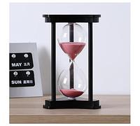 ZGHQHCDRH Orologio a Sabbia, Clessidra con Timer, 15/30/60 Minuti, Orologio Clessidra Cornice in Legno, Decorativa(Black Frame Powder Sand,15 Minutes)