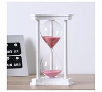 ZGHQHCDRH Orologio a Sabbia, Clessidra con Timer, 15/30/60 Minuti, Orologio Clessidra Cornice in Legno, Decorativa(White Frame Powder Sand,30 Minutes)