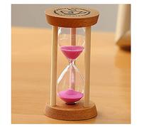 ZGHQHCDRH Orologio a Sabbia, Clessidra in Legno for Bambini, Timer for lavarsi i Denti, 3/5 Minuti, Assistente for la Gestione del Tempo, Regalo Creativo(Roze,3 Minutes (Round))