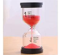 ZGHQHCDRH Orologio a Sabbia, Clessidra in plastica, Clessidra Colorata, da 1/3/5/10/15/30/45 Minuti(Black Cover Red Sand,10 Minutes)
