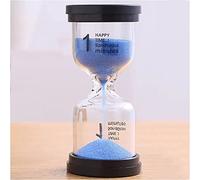 ZGHQHCDRH Orologio a Sabbia, Clessidra in plastica, Clessidra Colorata, da 1/3/5/10/15/30/45 Minuti(Black Cover Blue Sand,15 Minutes)