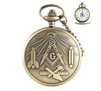 ZGHQHCDRH orologio da tasca, Orologio da tasca vintage da uomo, grande orologio da tasca al quarzo con catena, for la festa del papà, Natale