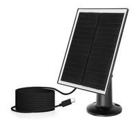 ZGHQHCDRH Pannelli solari, Pannello Solare da 6 W for Telecamera di Sicurezza, a scandole 5 V Porta Micro Tipo C Ricarica IP65 for Telefono for iPad Uso Esterno(Black)
