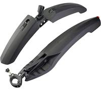 ZGHQHCDRH parafanghi, Kit barriera Bici, Set Barra Parafanghi Portatili Regolabili for Mountain Bike Parafanghi Anteriori/Posteriori a sgancio rapido Parafanghi Bici da Strada(Black)