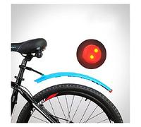 ZGHQHCDRH parafanghi, Kit barriera for Bicicletta, Set di 2 parafanghi for Mountain Bike, parafanghi Anteriori e Posteriori Pieghevoli con Luce Posteriore Accessori for Biciclette(Blue)