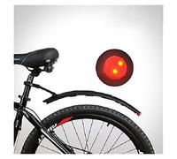 ZGHQHCDRH parafanghi, Kit barriera for Bicicletta, Set di 2 parafanghi for Mountain Bike, parafanghi Anteriori e Posteriori Pieghevoli con Luce Posteriore Accessori for Biciclette(Black)