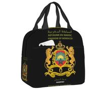 ZGHQHCDRH Passaporto Marocchino Tote Tote Bag Isolato Pranzo per Regno del Marocco Resuable Cooler Thermal Food Lunch Box Lavoro Scuola Viaggi