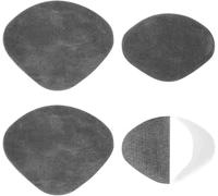 ZGHQHCDRH Patch per riparazione tallone, Toppa autoadesiva for il foro del tallone da 2 paia for la parte posteriore delle scarpe sportive, kit, morbido e resistente(Gray 2)