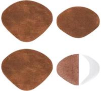 ZGHQHCDRH Patch per riparazione tallone, Toppa autoadesiva for il foro del tallone da 2 paia for la parte posteriore delle scarpe sportive, kit, morbido e resistente(Bruin)