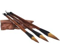 ZGHQHCDRH Pennello da scrittura cinese, 3 pennelli for calligrafia di piccole e medie dimensioni for scrittura, arte disegno, pelo lupo bianco