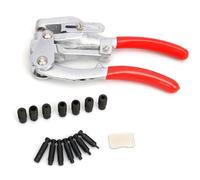 ZGHQHCDRH Perforatore, Set di pinze for punzonatura Multifunzione da 16 Pezzi for Acciaio Inossidabile, Ferro, plastica, Pelle, profondità del Foro 6~41 mm / 0,24~1,61 Pollici