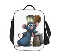 ZGHQHCDRH Personalizzato Ratatouille Remy Cartoon Movie Resuable Lunch Box Donne Multifunzione Termico Cooler Cibo Isolato Pranzo Bag Bambini
