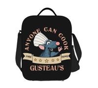 ZGHQHCDRH Personalizzato Ratatouille Remy Cartoon Movie Sacchetto da Pranzo Isolato Termico da Donna Resuable Lunch Tote per Scatola Multifunzione Bento Food Box