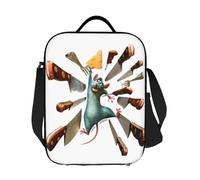 ZGHQHCDRH Personalizzato Ratatouille Remy Cartoon Movie Sacchetto Isolato Pranzo per Scuola di Lavoro A Tenuta Stagna Dispositivo di Raffreddamento Termico Lunch Box Donne Bambini
