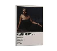 ZGHQHCDRH PinkPantheress Heaven Knows, stampa artistica da parete moderna su tela testurizzata per soggiorno, un sorprendente centrotavola per la tua decorazione di casa e ufficio, stile cornice, 20 x