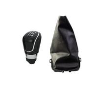 ZGHQHCDRH Pomello Cambio Per Ford Fiesta 2008-2012 5/6 Velocità MT Auto Pomello Cambio Leva Stick Ghetta Boot Copertura Parti Per Auto(5 Speed Black)