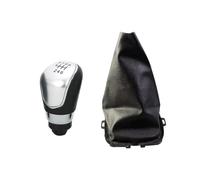ZGHQHCDRH Pomello Cambio Per Ford Fiesta 2008-2012 5/6 Velocità MT Auto Pomello Cambio Leva Stick Ghetta Boot Copertura Parti Per Auto(6 Speed Silver)
